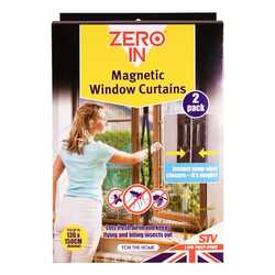 Zero In Magnetic Window Insect Curtain - 2 Pack